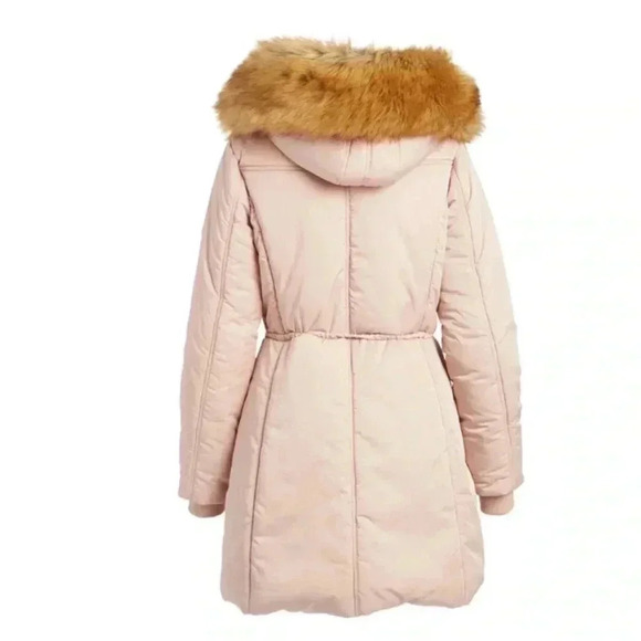 🆕Jessica Simpson Blush Sherpa-Trim Anorak Long Jacket L🆕 - Picture 3 of 16